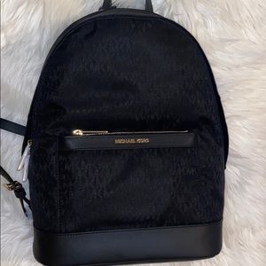 Morgan medium logo jacquard backpack shop